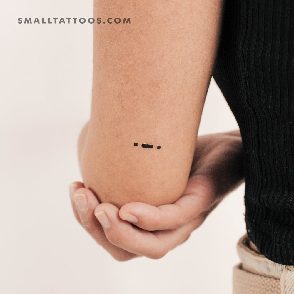 Tatuaje temporal de código Morse R (juego de 3)