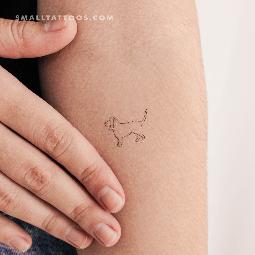 Tatuaje temporal de Basset Hound (juego de 3)