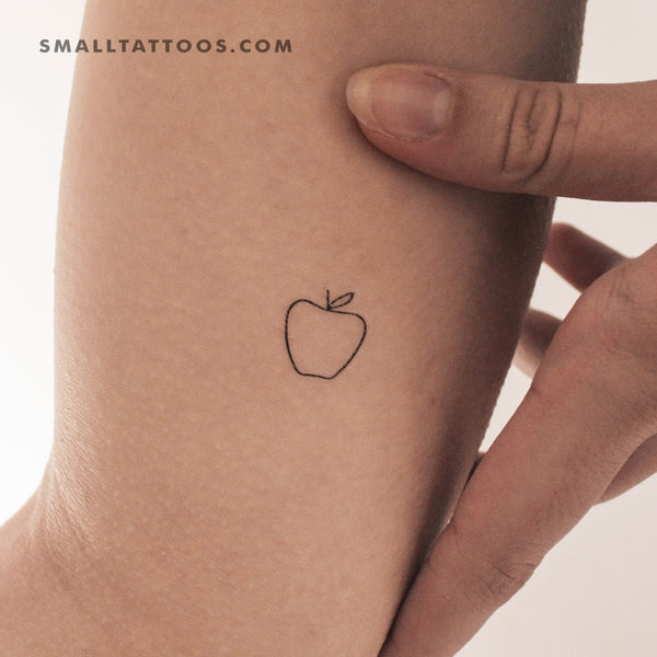 Minimalist Apple Temporary Tattoo (Set of 3)