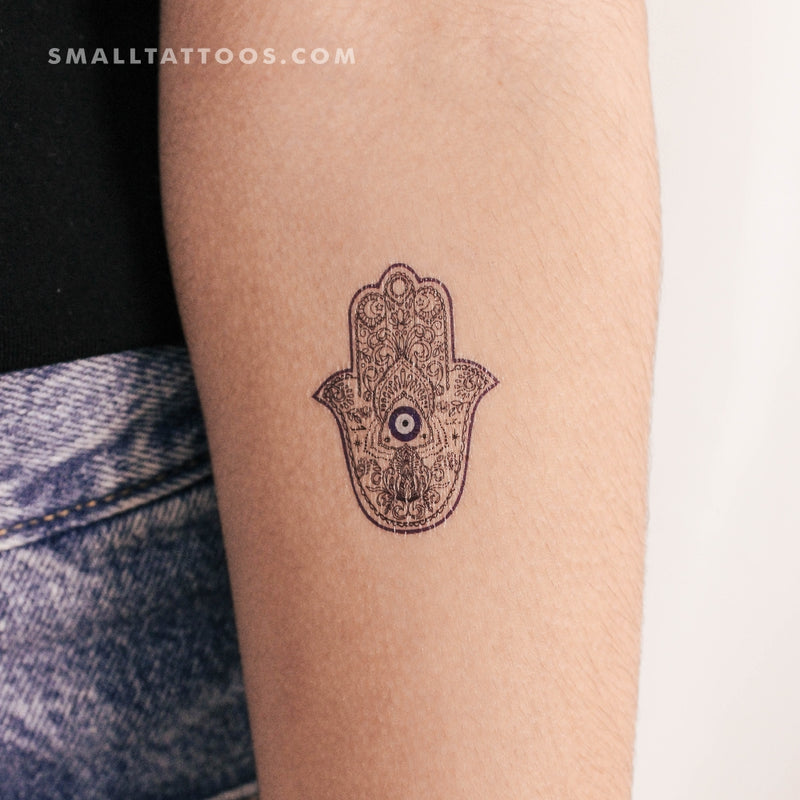 Small Nazar Hamsa Temporary Tattoo - Set of 3 – Little Tattoos