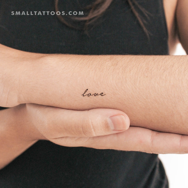 'Love' Temporary Tattoo (Set of 3)