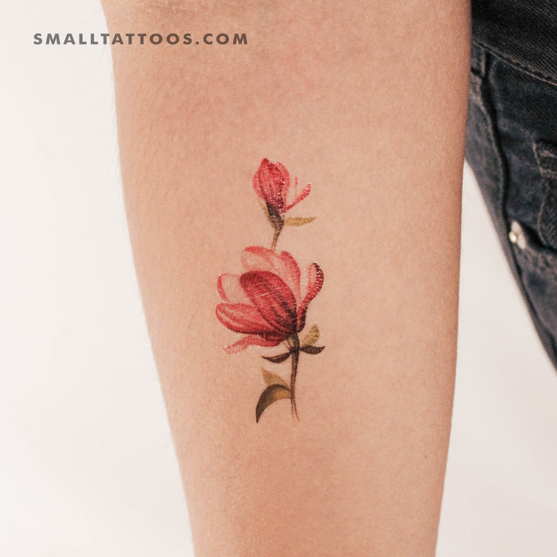 Magnolia Temporary Tattoo By Lena Fedchenko (Set of 3)