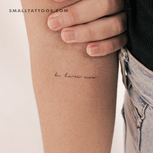 Small Be Here Now Temporary Tattoo (Set of 3)