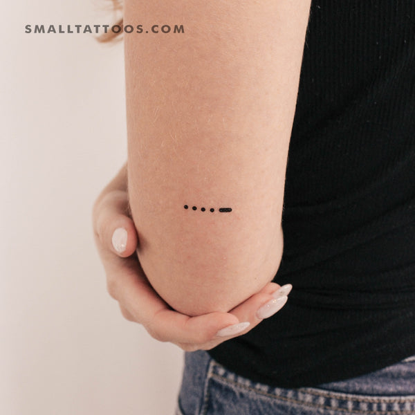 Morse Code 4 Temporary Tattoo (Set of 3)