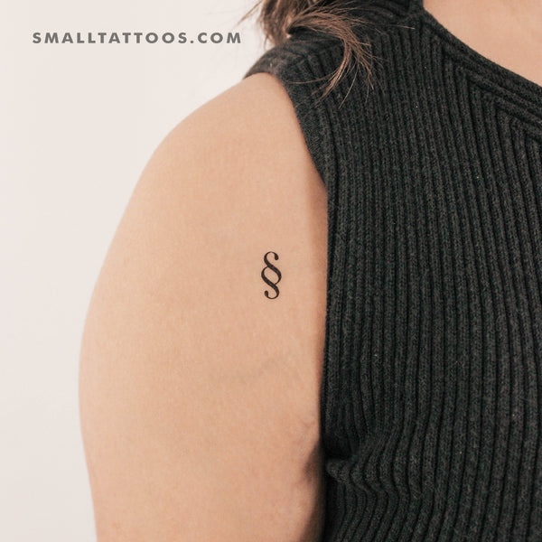 Section Sign Temporary Tattoo (Set of 3)