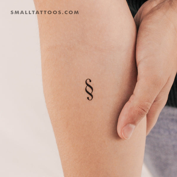 Section Sign Temporary Tattoo (Set of 3)