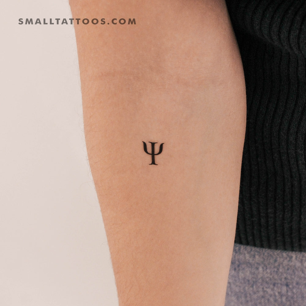 Tatuaje temporal de Psi en mayúsculas (juego de 3)