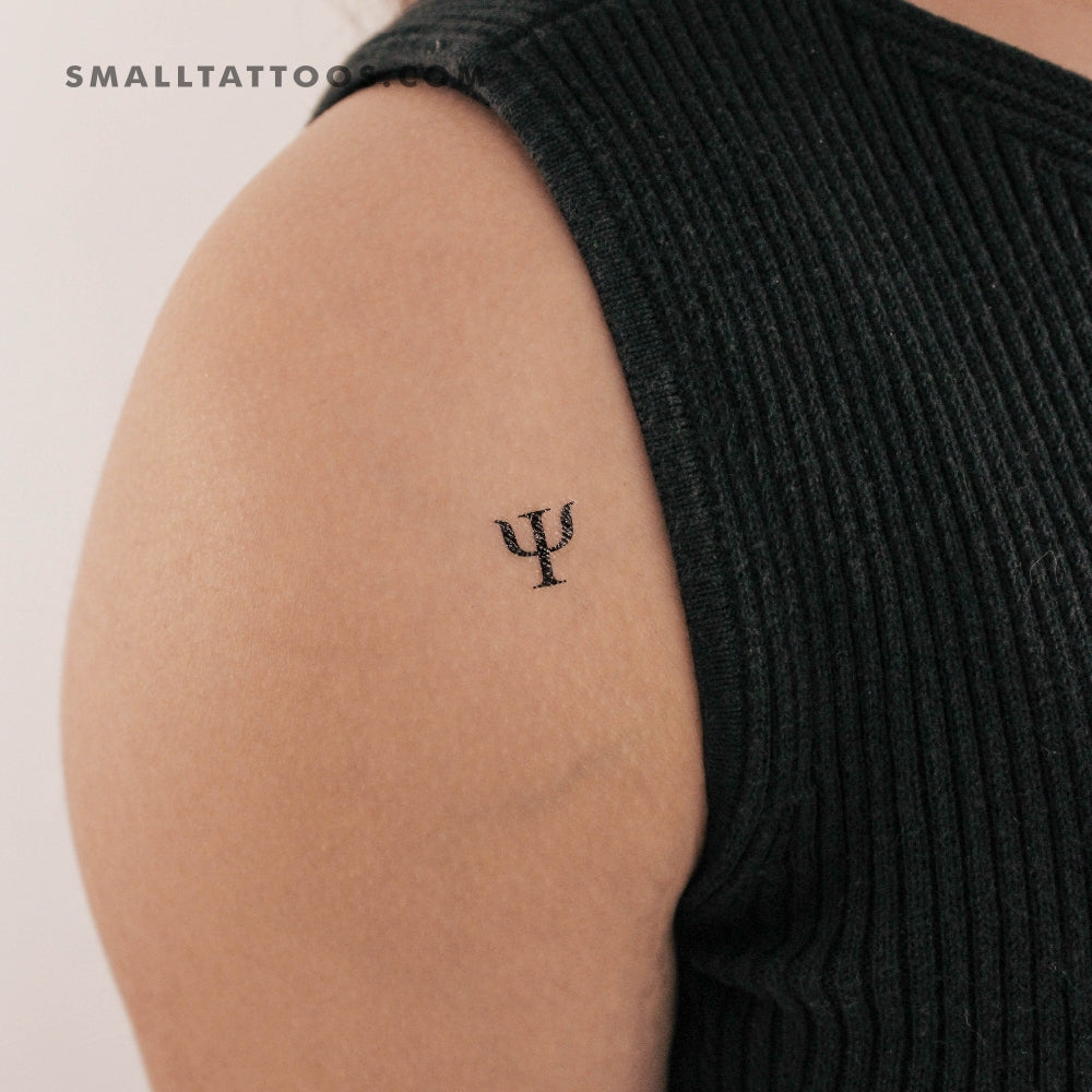 Tatuaje temporal de Psi en mayúsculas (juego de 3)