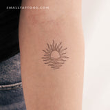 Rising Sun Temporary Tattoo (Set of 3)