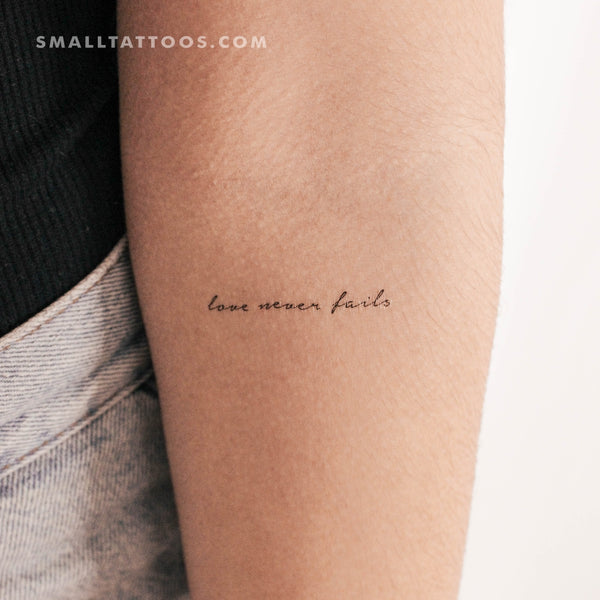 Love Never Fails Temporary Tattoo (Set of 3)