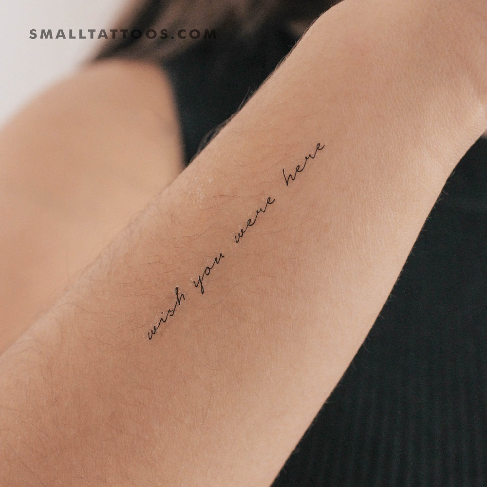 Wish You Were Here Temporary Tattoo (Set of 3)