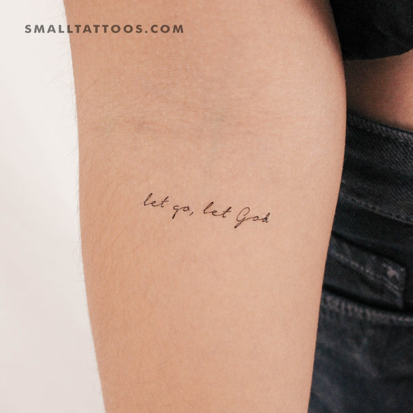 Let Go, Let God Temporary Tattoo (Set of 3)