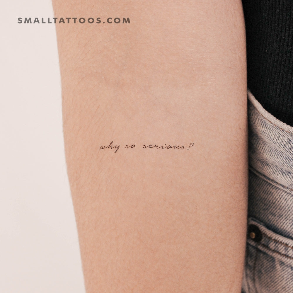 Why So Serious? Temporary Tattoo (Set of 3)