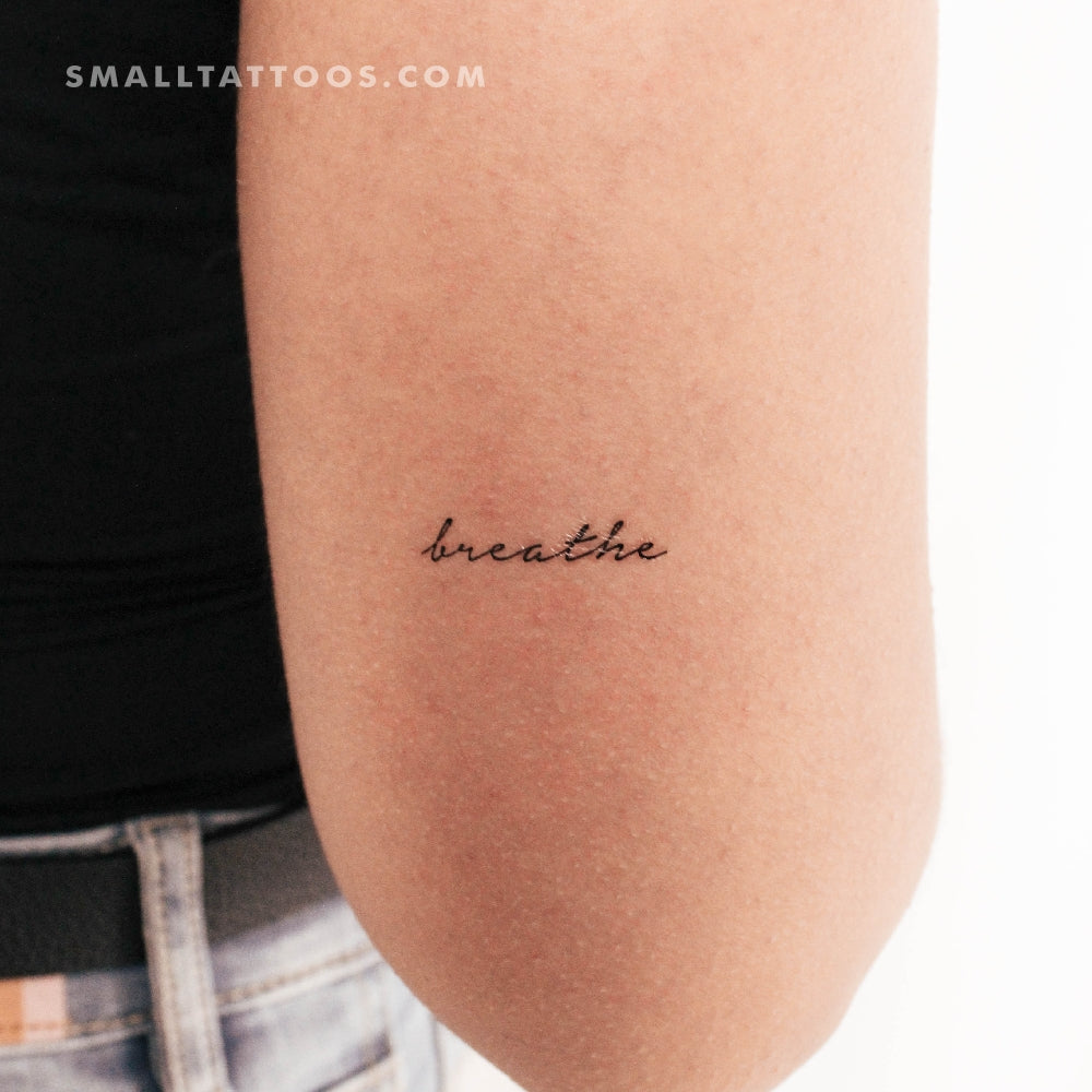 Tatuaje temporal "Breathe" (juego de 3)