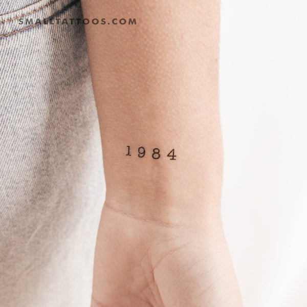 1984 Birth Year Temporary Tattoo (Set of 3)