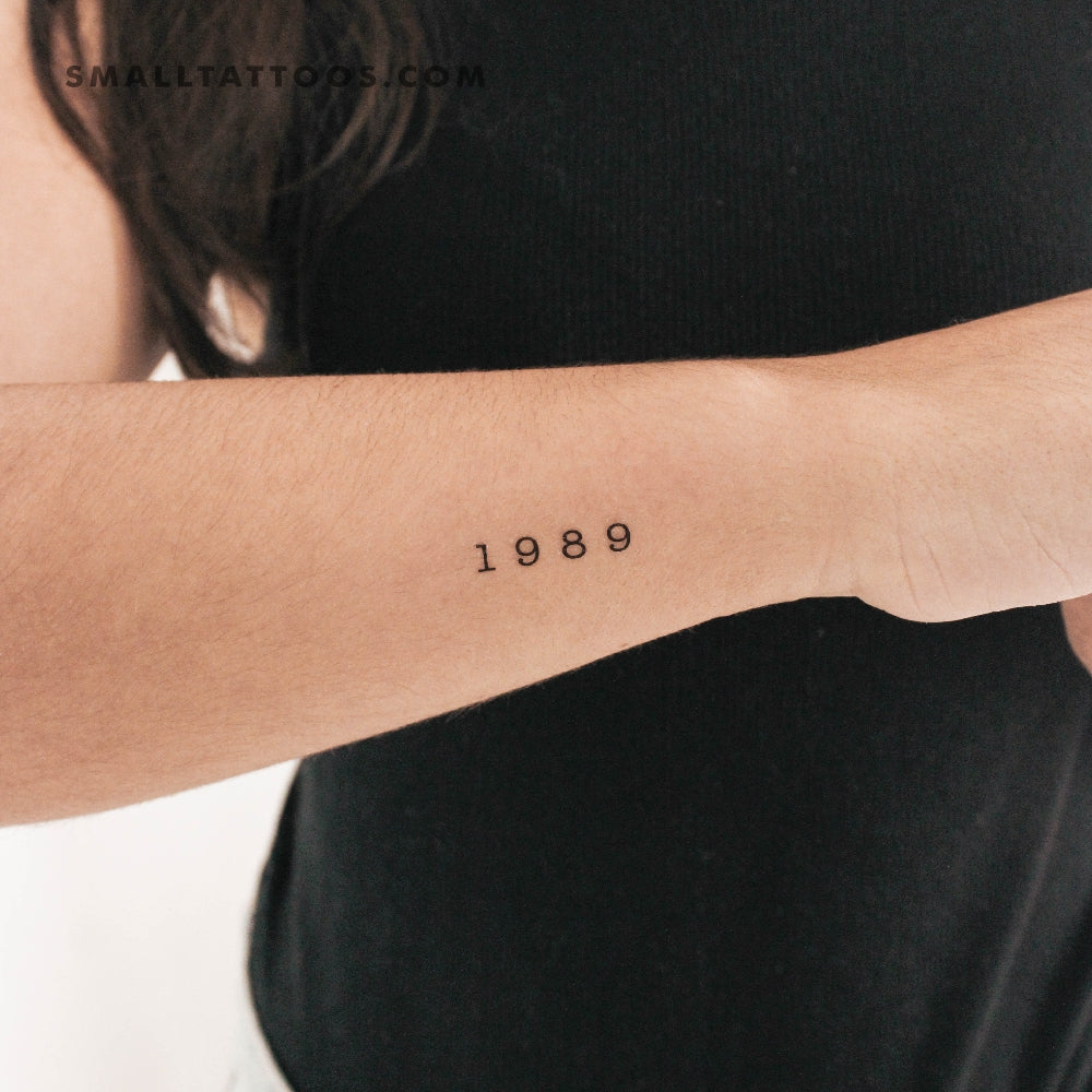 Tatuaje temporal del año de nacimiento 1989 (juego de 3)