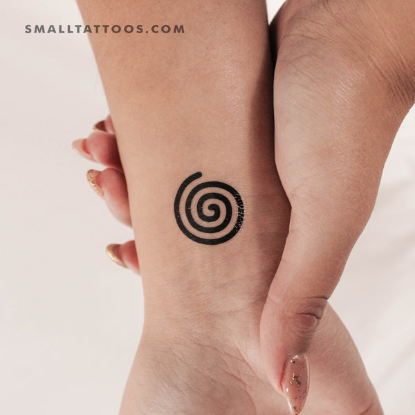 Small Single Spiral Temporary Tattoo (Set of 3)