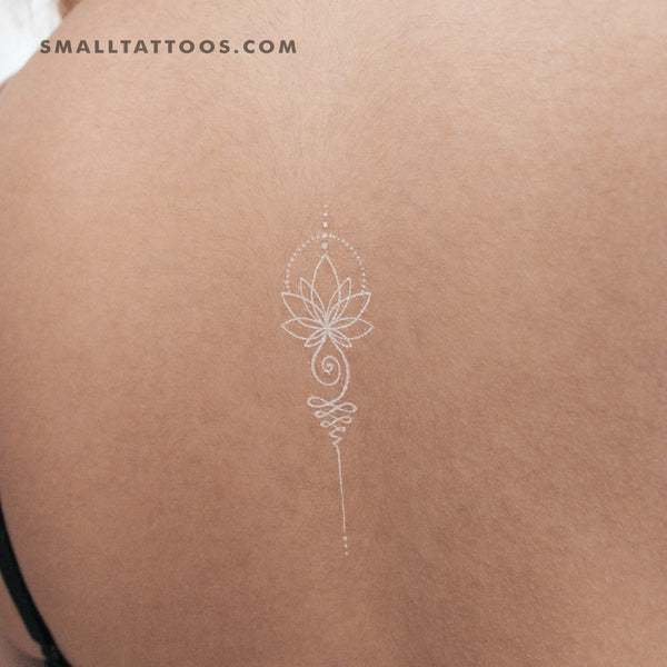 White Lotus Unalome Temporary Tattoo (Set of 3)
