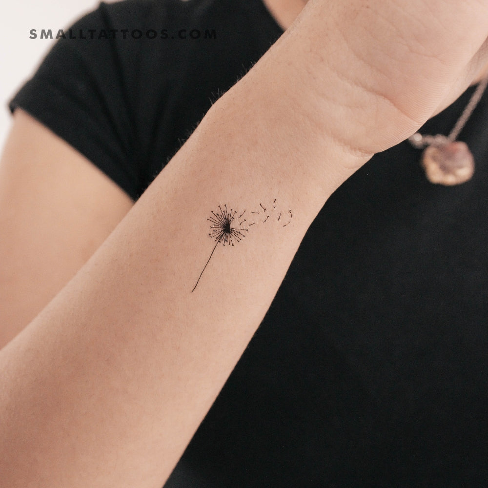 Small Blown Dandelion Temporary Tattoo (Set of 3)