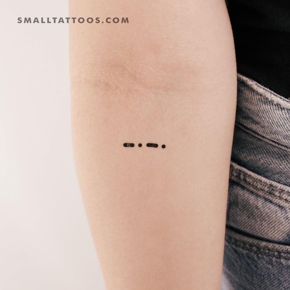 Tatuaje temporal de código Morse C (juego de 3)