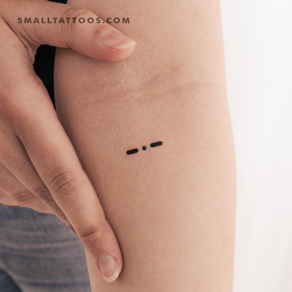 Tatuaje temporal de código Morse K (juego de 3)