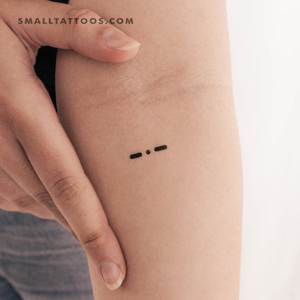 Morse Code K Temporary Tattoo (Set of 3)
