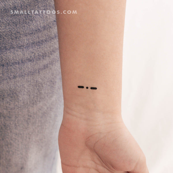 Morse Code K Temporary Tattoo (Set of 3)