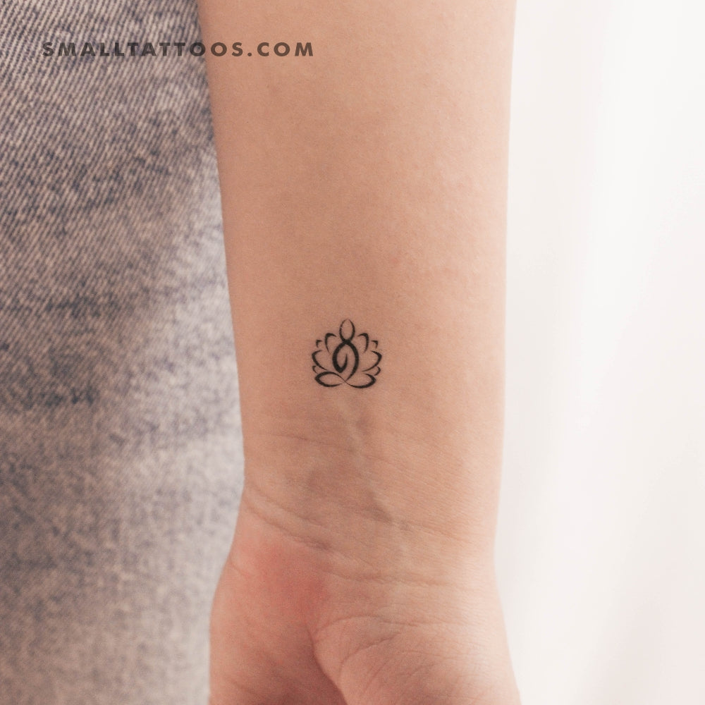 Tatuaje temporal de meditación de loto (juego de 3)