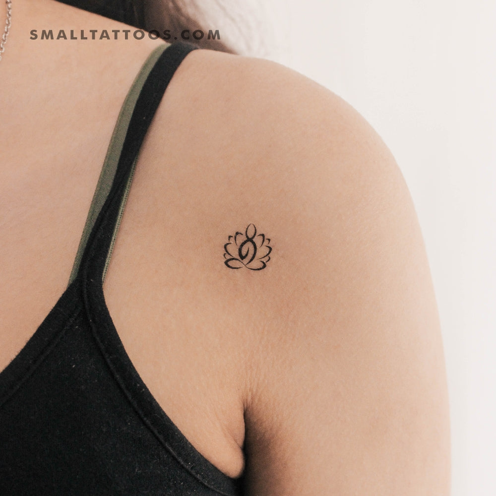 Tatuaje temporal de meditación de loto (juego de 3)