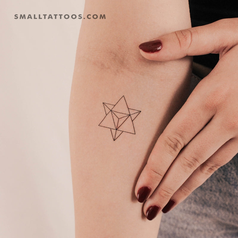 Geometry tattoo with hand drawn cotton Royalty Free Vector