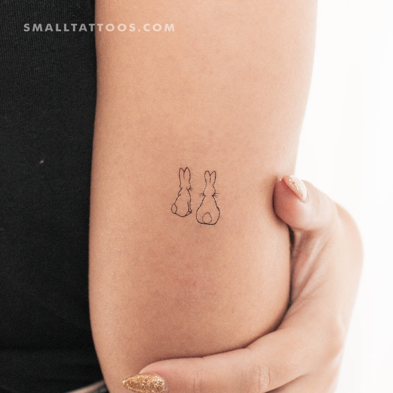 Cute Rabbit Tattoo - Etsy