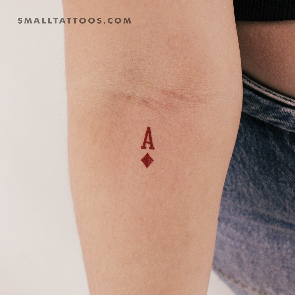 Tatuaje temporal de as de diamantes (juego de 3)