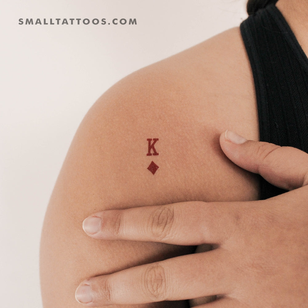 King Of Diamonds Temporary Tattoo - Set of 3