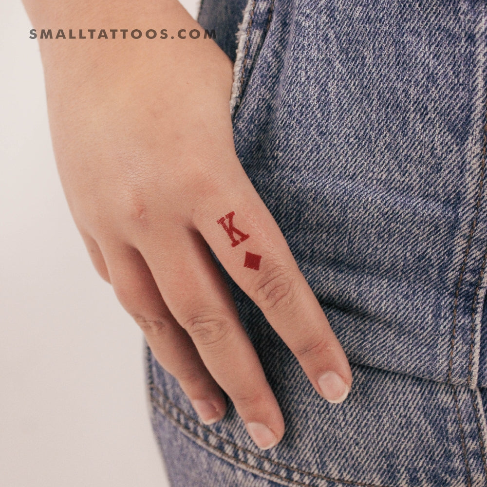 King Of Diamonds Temporary Tattoo - Set of 3