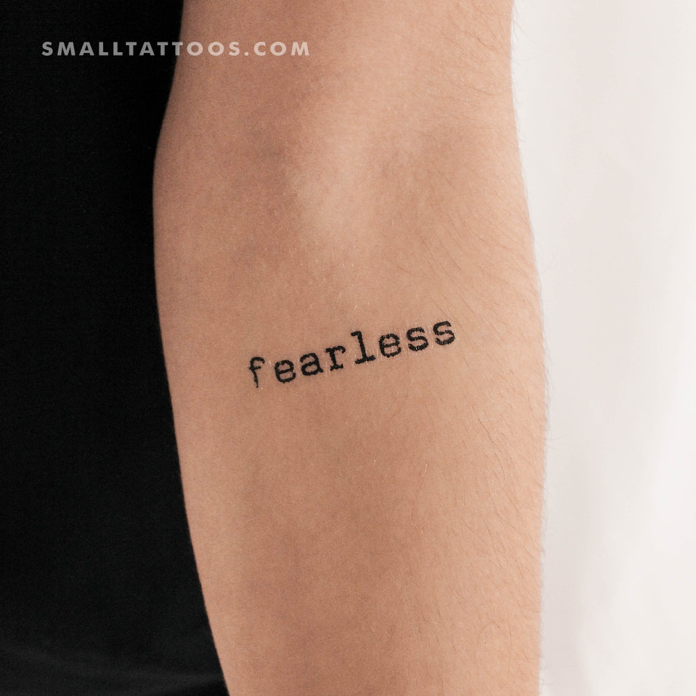 Tatuaje temporal "Fearless" - Juego de 3