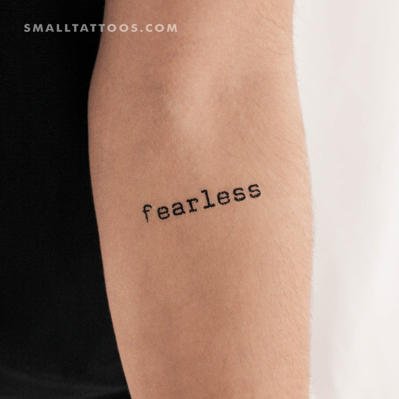 Fearless Temporary Tattoo - Set of 3 – Small Tattoos
