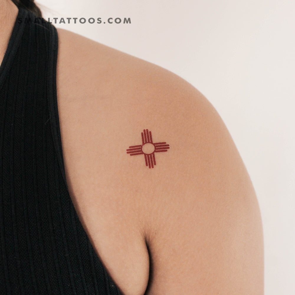Tatuaje temporal del sol de Nuevo México (juego de 3)