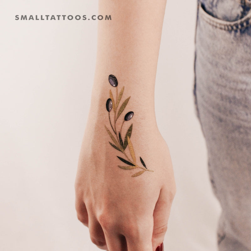 Olive Branch By Ann Lilya Temporary Tattoo (Set of 3)
