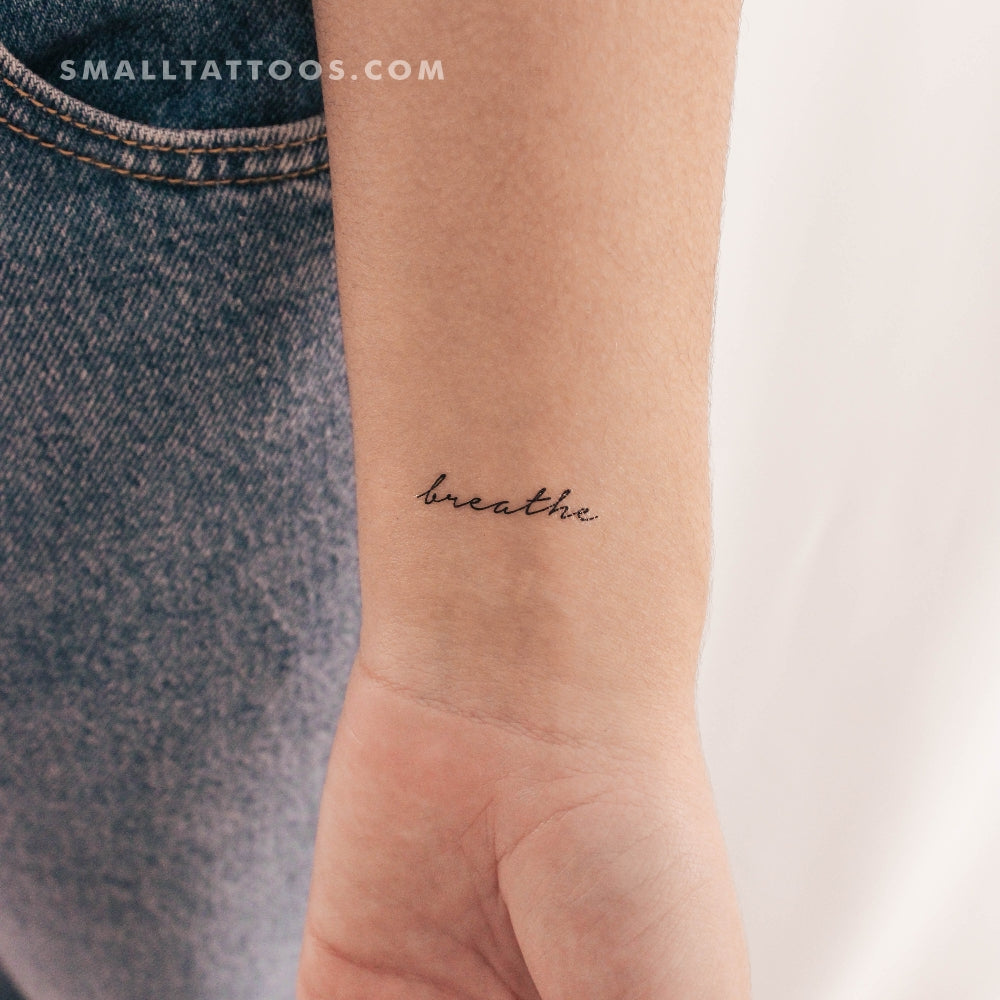 Tatuaje temporal "Breathe" (juego de 3)