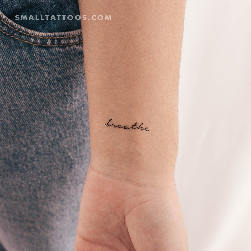 'Breathe' Temporary Tattoo (Set of 3)