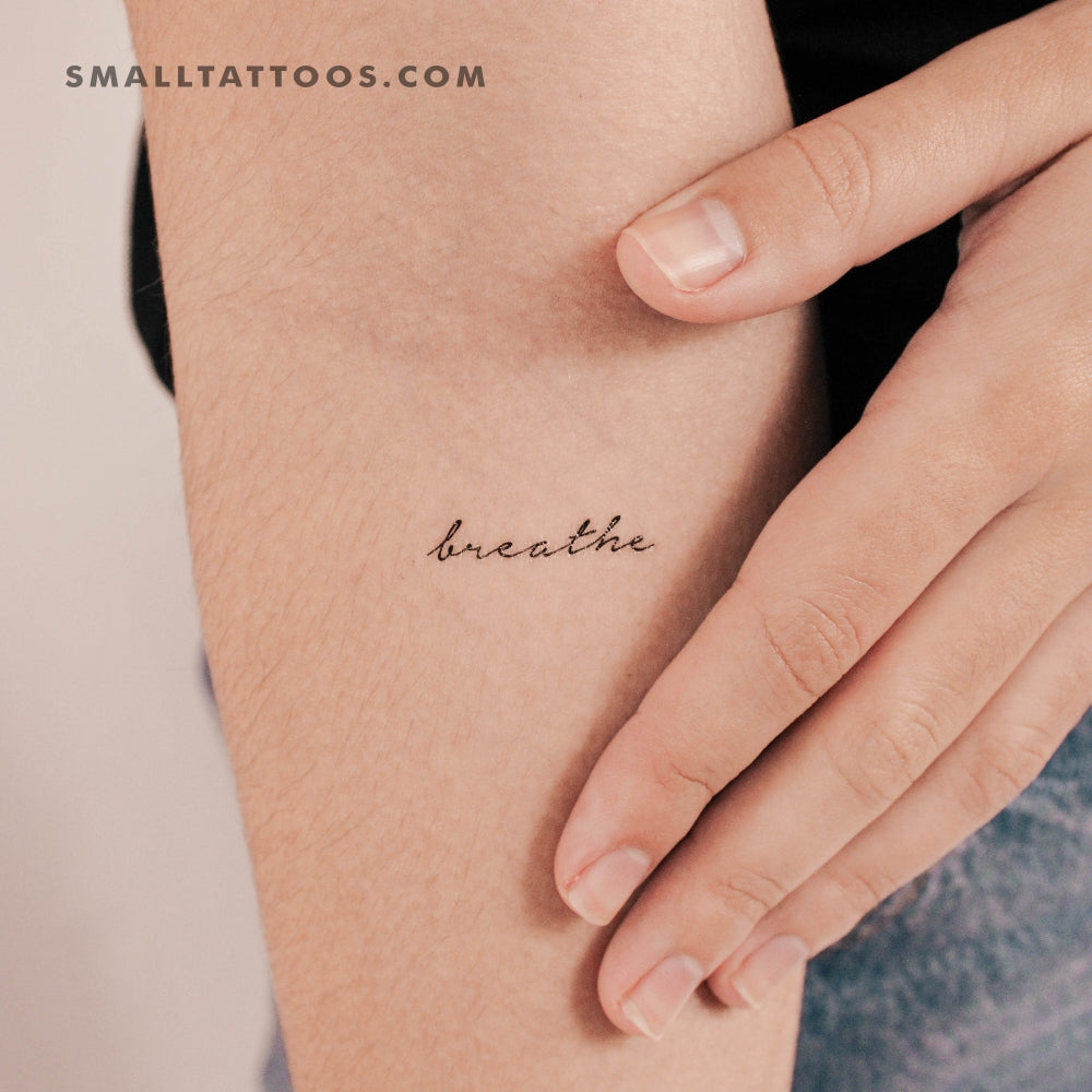Tatuaje temporal "Breathe" (juego de 3)