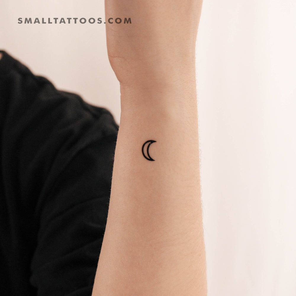 Tatuaje temporal del símbolo planetario de la luna (juego de 3)