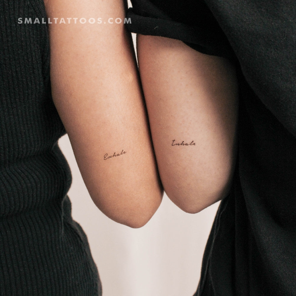 Tatuajes temporales a juego "Inhale Exhale" (juego de 3)