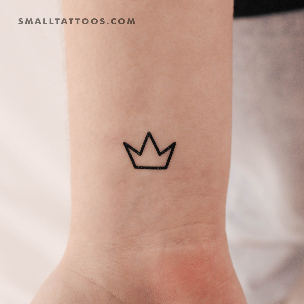 Tatuaje temporal de corona pequeña (juego de 3)