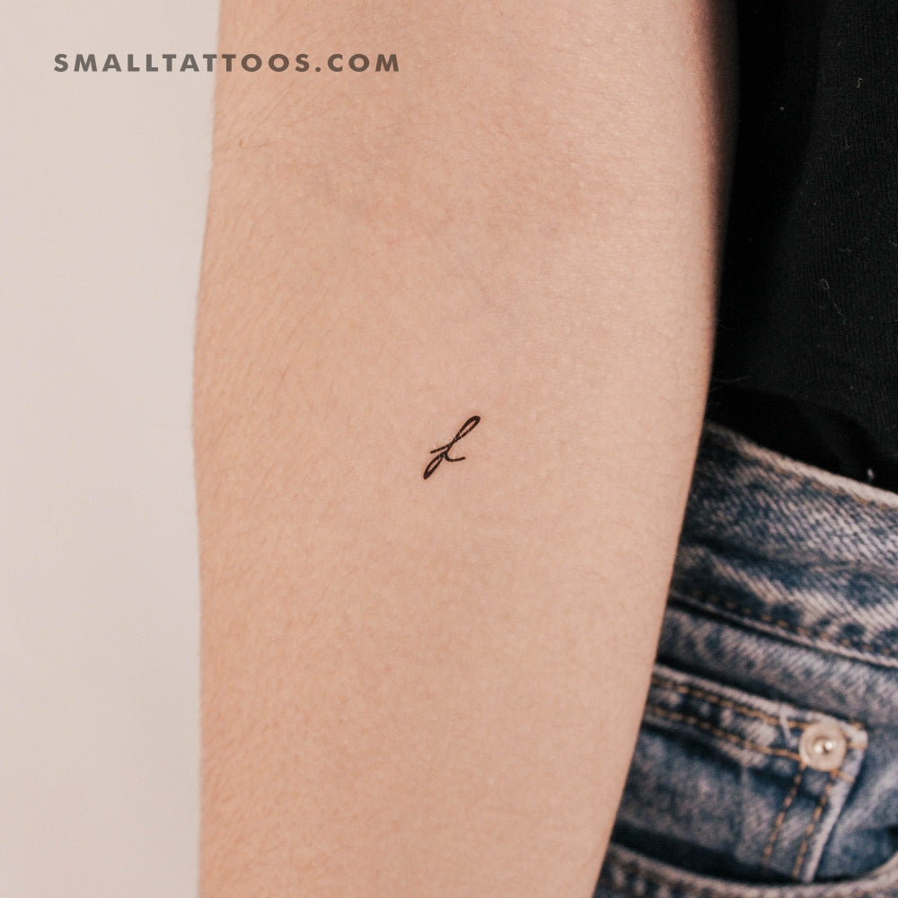 F Handwritten Letter Temporary Tattoo (Set of 3)