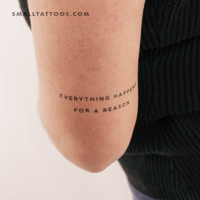 EVERYTHING HAPPENS FOR A REASON Temporary Tattoo - Set of 3 – Tatteco