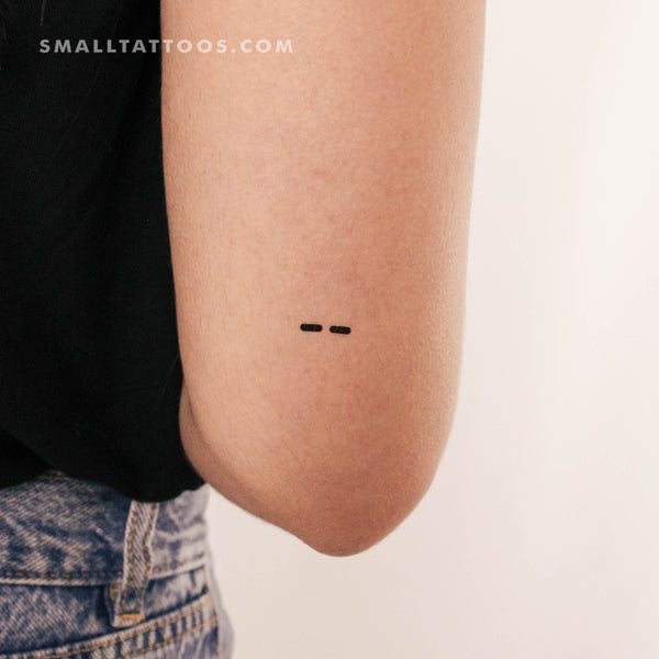 Morse Code M Temporary Tattoo (Set of 3)