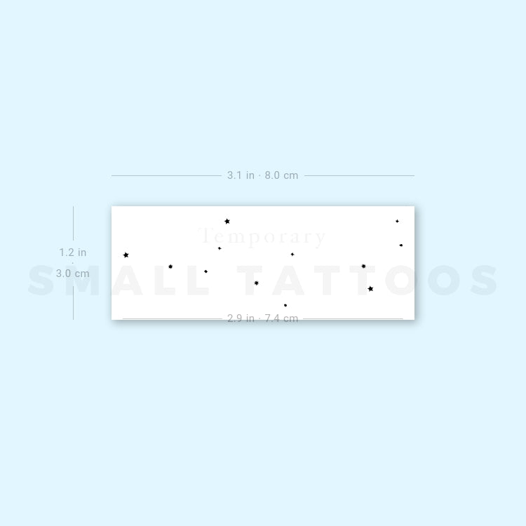 Minimalist Virgo Constellation Temporary Tattoo (Set of 3)