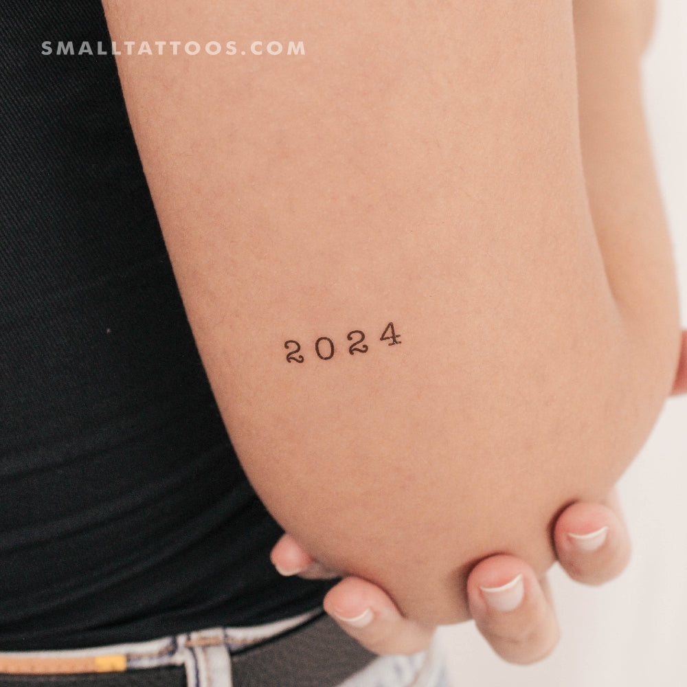 Tatuaje temporal del año de nacimiento 2024 (juego de 3)