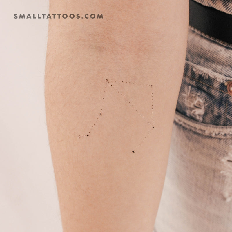Minimalist Libra Constellation Temporary Tattoo by Puntuak (Set of 3)